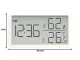 Digital Thermometer and Hygrometer with Clock LCD Display, White