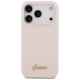 Guess Silicone Script Metal Logo MagSafe Phone Case Cover iPhone 17 Pro - Pink
