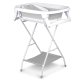 Nukido NK-279 Foldable Baby Bathtub with Stand and Thermometer, White/Grey