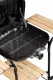 Large Charcoal Grill with Lid, Adjustable Grate, and Wooden Shelves MultiGarden