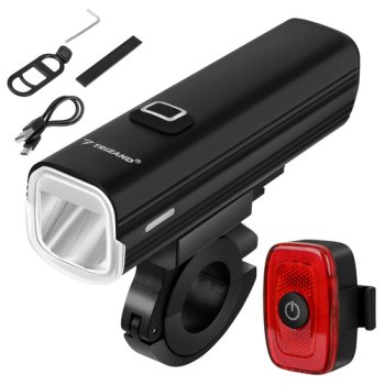 Trizand LED 1000lm Bicycle Light Set (Front + Rear)