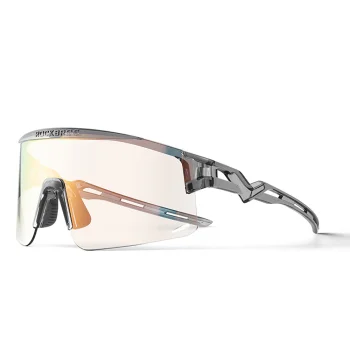 Rockbros Photochromic Cycling Glasses with UV Protection & Corrective Insert, Transparent Black