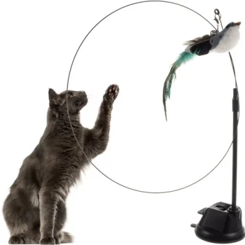 Fishing Rod With Suction Cup Cat Toy "Bird"