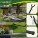 Double Garden Hammock with Stand 200x150cm Gardlov 27293, grey