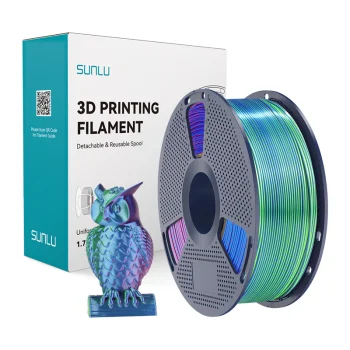 Sunlu PLA+ Silk Tri-Color 3D Printer Filament (Blue-Green-Purple)