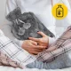 Guminė šildyklė su pliušiniu užvalkalu 4FIZJO 2L, pilka