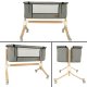 Baby Bassinet Bedside Crib Newborn Sleeper, Gray (Defective product)