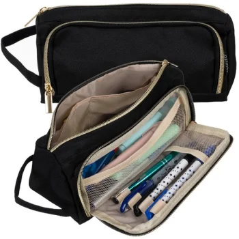 Double Extendable Pencil Case Maaleo 24502, Black