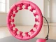 Adjustable Smart Hula Hoop with Weight and Massage Nodes, Pink
