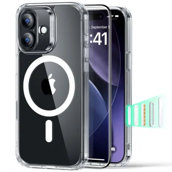 ESR Classic Hybrid MagSafe Case + Tempered Glass Set for iPhone 17, Clear