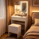ModernHome Dressing Table with LED Mirror and Stool