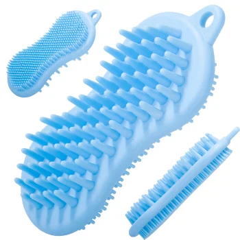 Silicone Massage Brush and Sponge for Body and Head Washing