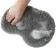 Silicone Back and Foot Scrubber Massager, 27x20 cm, Grey