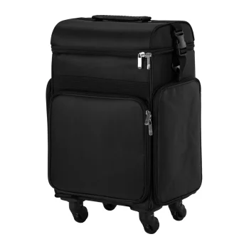 Activeshop Look 1328 Cosmetic Case on Wheels, Black