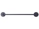 Wall-Mounted Hanger for Slippers and Towels, Matte Black
