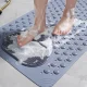 Anti-Slip Bath Mat with Massage, 68x35 cm, Grey