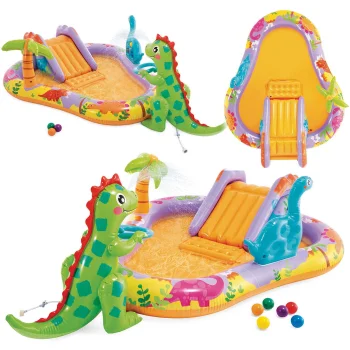 Intex 56139 Inflatable Kids Pool with Slide, 201x157x69 cm