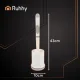 Ruhhy Silicone Toilet Brush with Holder, White