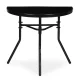 Semi-Circular Glass Balcony Table MultiGarden SC-090-1, Black