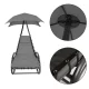 Rocking Sun Lounger Hammock Chair with Canopy MultiGarden PH158A, Gray