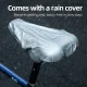 Rockbros LF044BL Bicycle Saddle Cover with Rain Cover, Black/Blue