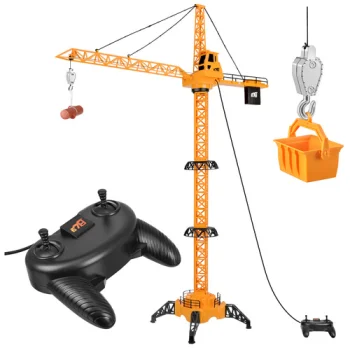 Remote Controlled Construction Crane with Wired Remote 125 cm