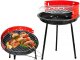 Charcoal round grill for garden and camping, portable, 32 cm