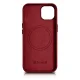 iCarer Genuine Leather Case for iPhone 14 Plus with MagSafe, Red