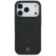 Mercedes iPhone 17 Pro Case Plain Smooth Leather MagSafe, Black