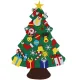 DIY Felt Christmas Tree for Kids with Ornaments, 100 cm