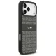 DKNY Repeat Texture Pattern with Tonal Stripe Phone Case Cover iPhone 17 Pro Max - Black