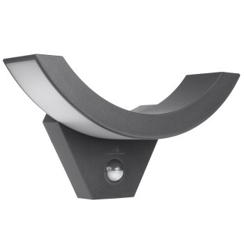 Maclean MCE290 GR LED Facade Lamp with Motion Sensor, 10W, 800lm, IP54, Grey