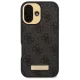 Guess iPhone 16 Plus Case 4G Logo Plate MagSafe, Black