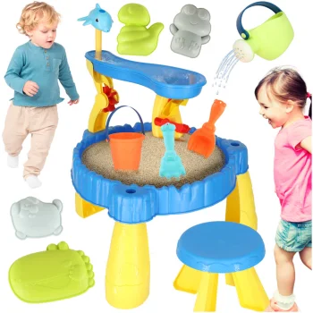 Kids Water and Sand Table with Accessories, 2 Levels