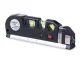 Laser Level with 250cm Tape Measure and 3 Bubble Levels, Black