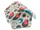 Pet house bed for dogs and cats, size M, circles with black center