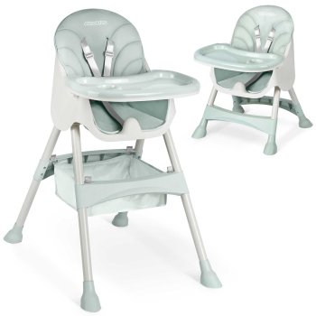 Ricokids Milo Foldable High Chair with Removable Tray, Green