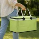 Collapsible Thermal Picnic Basket, Green