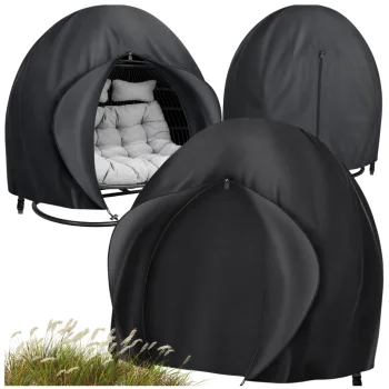 Waterproof Cover for Double Hanging Garden Chair, 230x220 cm, Black