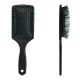 Black Flat Pneumatic Hairbrush with Synthetic Bristles