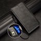 Google Pixel 5 Triangle Pattern Flip Case Wallet Cover, Black
