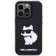 Karl Lagerfeld iPhone 14 Pro Case 3D Rubber Choupette, Black