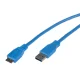 Maclean MCTV-586 USB 3.0 Cable, USB-A to Micro USB-B, 0.5 m, Blue