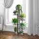 Металлическая подставка для цветов ModernHome PJJPS0014, 6 уровней, черная