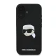 Karl Lagerfeld Silicone Karl & Choupette Head MagSafe Case for iPhone 16, Black