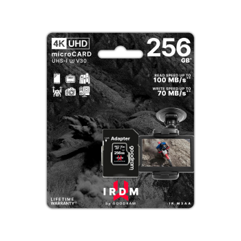 GoodRam IRDM 256GB microSD Card UHS-I U3 V30 with Adapter