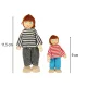 Wooden Doll Family Set for Dollhouses 6 Poseable Figures