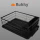Ruhhy 21992 Dish Drainer with Drip Tray and Cutlery Holder, Black