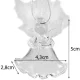 Ruhhy Glass Christmas Angels with Feathers, Transparent, 6 pcs