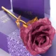 Eternal Gold Rose with Purple Petals Gift